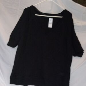 Lane Bryant Classic Black Short Sleeve Top